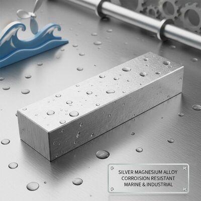 Silver Magnesium Alloy Bar Casting Processing Technology Corrosion Resistant Material Suitable for Marine and Industrial